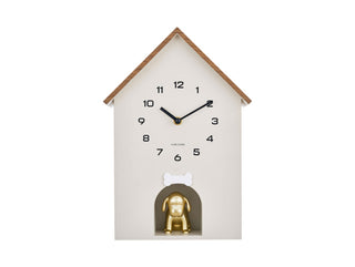 Karlsson Wall Clock Dog House with wooden roof 小狗鐘