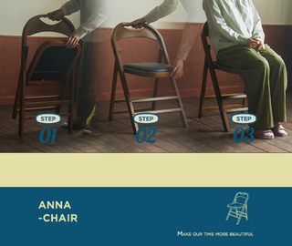 Korea RosaMansion ANNA Folding Chair 01