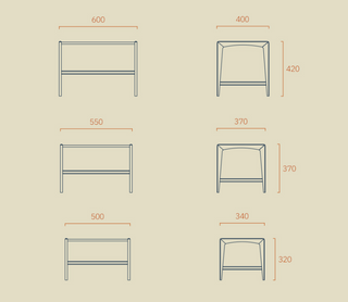 Korea RosaMansion BRUNA Nesting Table