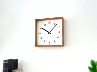 KATOMOKU 加藤木工 Muku Square clock - WH 掛墻鐘