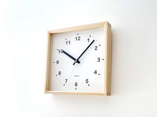 KATOMOKU 加藤木工 Muku Square clock - WH 掛墻鐘