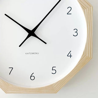 KATOMOKU 加藤木工 Muku clock 7 八角形 掛墻鐘
