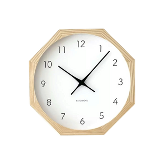 KATOMOKU 加藤木工 Muku clock 7 八角形 掛墻鐘