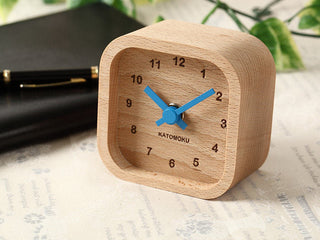 KATOMOKU 加藤木工 Mini Clock 角