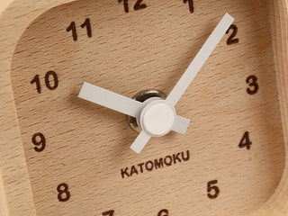 KATOMOKU 加藤木工 Mini Clock 角