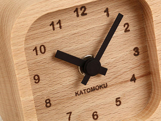 KATOMOKU 加藤木工 Mini Clock 角