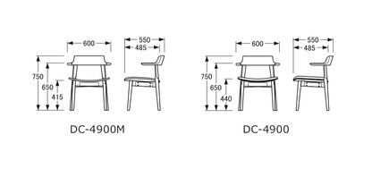 浜本工芸 Hamamoto Kougei No.4900 series Dining Arm-Chair