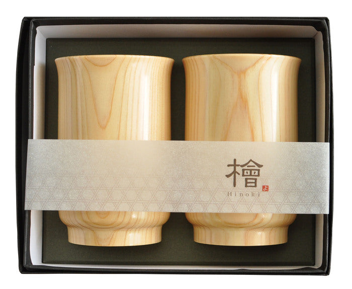 Yamaco Stylish Hinoki glass 2P set (180ml)
