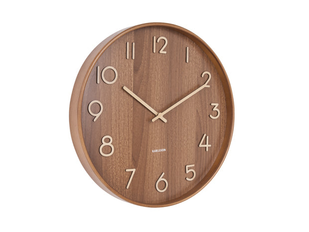 Karlsson Wall Clock Pure Medium - Dark Wood(M)