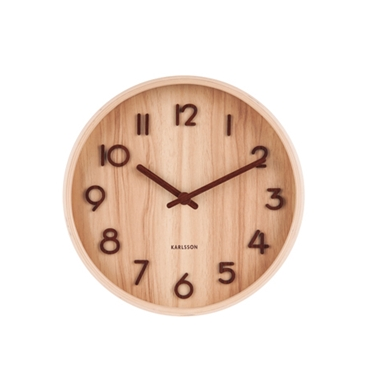Karlsson Wall Clock Pure Small - Light Wood (S)